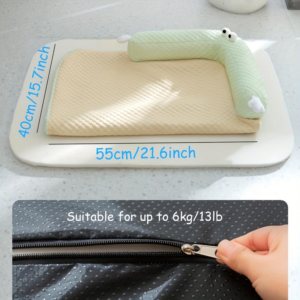 Dog Cool Mat Big-eyed Monster Breathable Mat for Small To Large Puppies/Cats Washable Pets Cool Bed Dog/Cat Cool Nest Summer