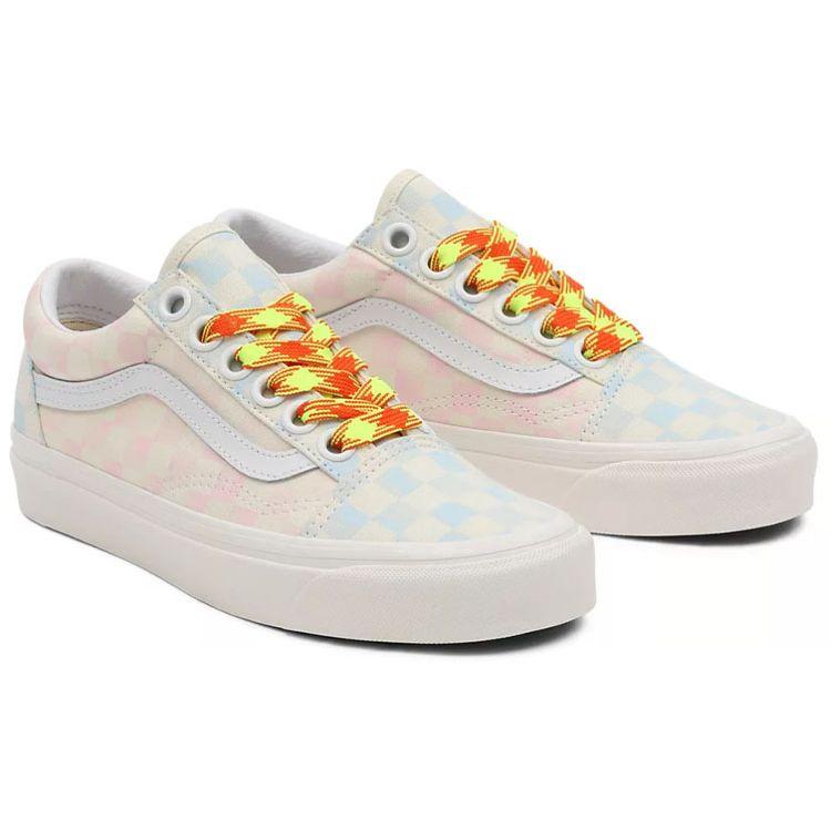 Vans Old Skool Anaheim Factory 36 Dx Checkerboard Low Top Skate Shoes Unisex sneaker Blue Pink VN0A54F3B37