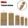 50 Pcs/set Hss Drill  Sets Titanium-coating Powerful Hard Steel Tools 1mm 1.5mm 2mm 2.5mm 3mm