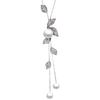 Trendy Korean Leaf & Pearl Tassel Sweater Chain Pendant for Women