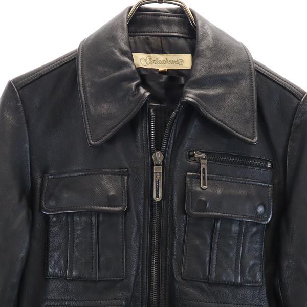 GalaabenD Cowhide Leather Jacket M Black Series Genuine Leather Men's Used