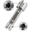 1pc Aluminum Alloy Dual-Ended Tub Drain Remover Wrench Dual Ended Dumbell Wrench Remover Repair Tools Bathroom Accessories