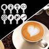8 Stück/Set Kaffeeformen Barista Kunstschablonen Cappuccino Latte Dekoration Werkzeuge Schickes Druckmodell Kuchen