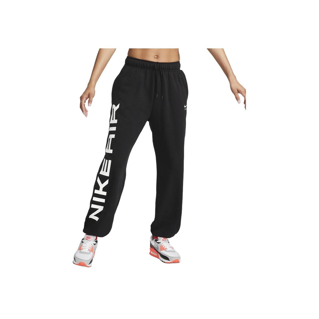 Nike Mid Rise Letter Elastic Knit Sports Pants Women Bottoms FB8052-010
