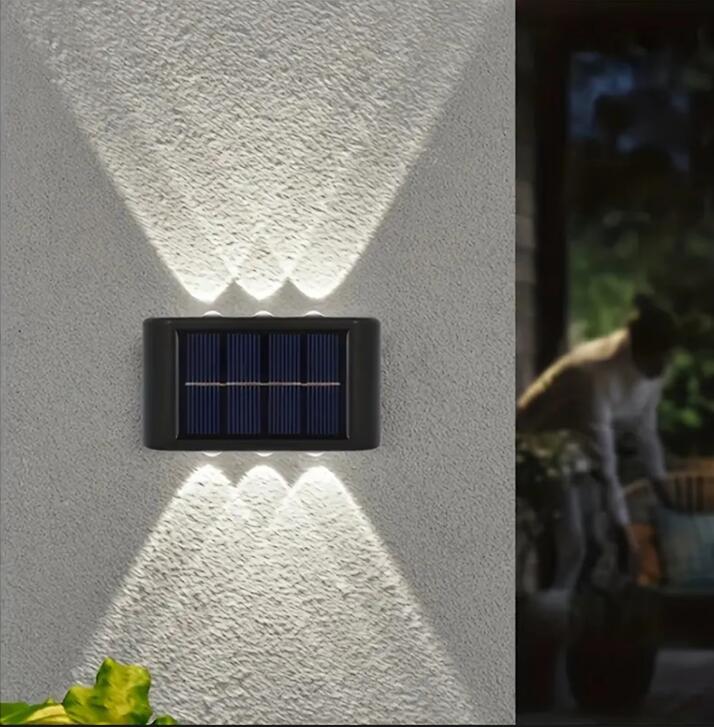 

1PC Outdoor Solar Lights Up And Down Luminous Garden Decoration Outdoor Lights Warm Light Waterproof Wall Lamp 0-5W