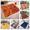 Tapis de sol antidérapant texture orange pour terrain de basket-ball pleine grandeur Décoration pour salon, chambre d'adolescent, zone pour fans de sport Lavable