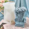 Epoxy Resin Silicone Mold David Head Vase Silicone Molds Pot Gypsum Mold Pen Holder Flowerpot Vase Potted Clay Moulds