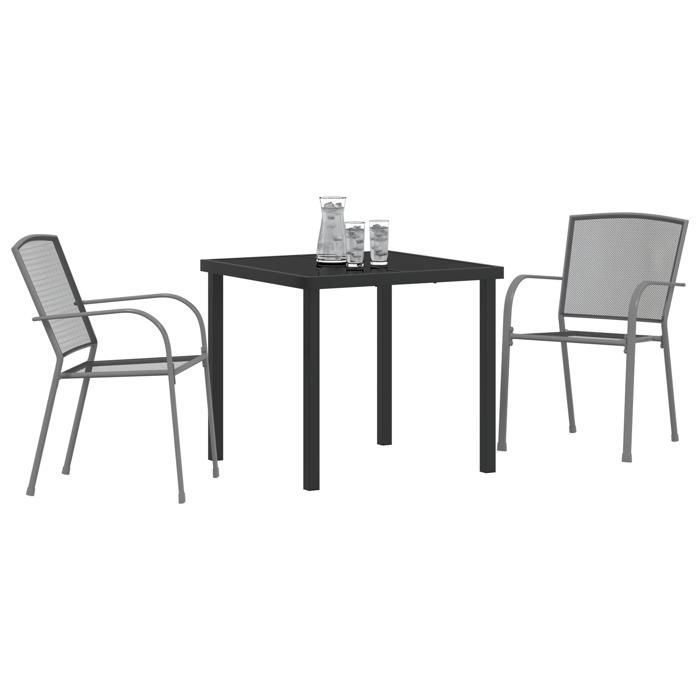 VidaXL Set de salle à manger de jardin en anthracite 3379282