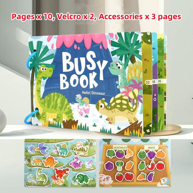 

Educational Learning Toys for Kids Toddlers Age 3-6 Years Old Boys Girls Gifts Busy Book Dinosaur