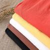 Women's Summer Washed Cotton Cropped Harem Pants, Solid Color, Loose Fit, Elastic Waist, Slimming, Versatile Style