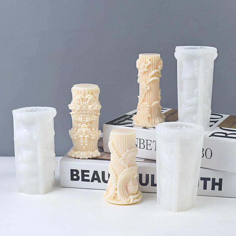 European Multi-Cylinder Silicone Molds for Scented Candles, Pillars, Gift Ornaments, and Diffuser Stones