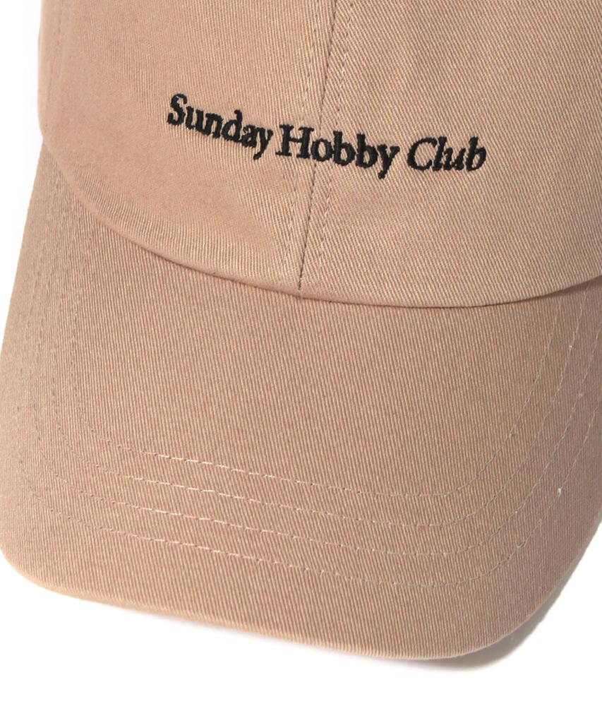 SUNDAY HOBBY CLUB 22Ss Signature Logo Curve Cap - Beige