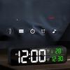 Digital Display LED Wall Clock Two Sets of Alarm Clocks on The Table