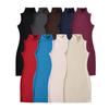 2025 Women's European & American Style High Neck Sleeveless Tank Dress - Sexy, Hip-Hugging Fit