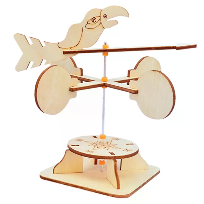 1 Set DIY Science Experiment Kit & Education Model DIY Wind Vane Toy Physics Science Toys For Children Gift