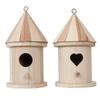 Zusammengebauter hölzerner Vogelhäuschen & Futterspender: DIY Kinder Mal-Hängeornament