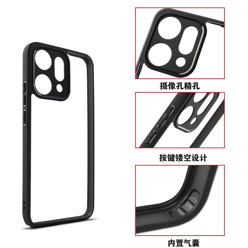 For OPPO Reno14 Case OPPO Reno14 Cover TPU Frame Plastic Durable Bumper Shield Protective Back Phone Cases On OPPO Reno 14 Funda