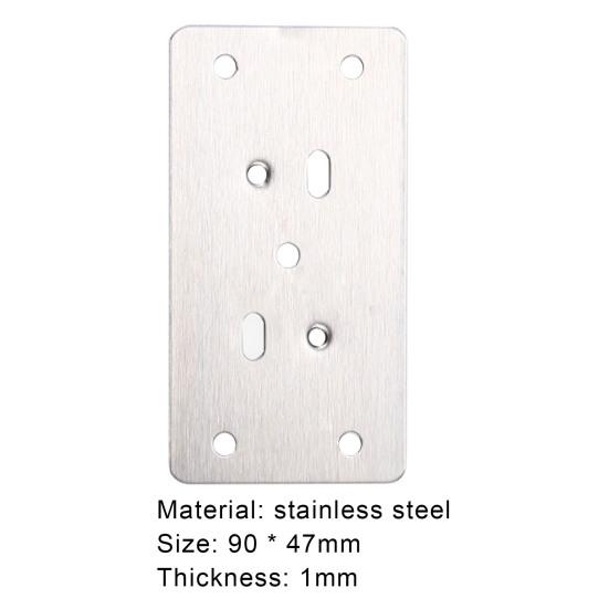 Hinge Repair Plate Rust-Resistant Multi-Hole Easy Installation Stainless Steel Flat Fixing Brace Bracket
