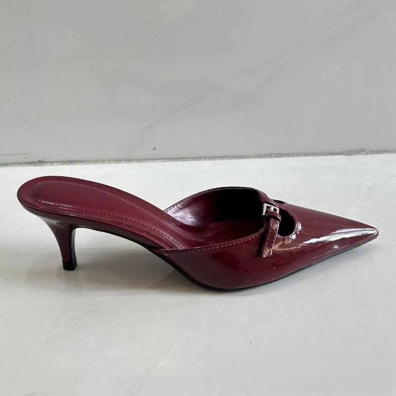 Fashion Sexy Pointed Toe High Heels Women Sandals Luxury Brand Designer Elegant Summer Footwear Slingbacks New Lady Mules Shoes