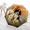 Dog Fashionable Automatic Opening/Closing Folding Umbrella. Portable and Foldable, Ideal for Gift, Travel, and Daily Use.