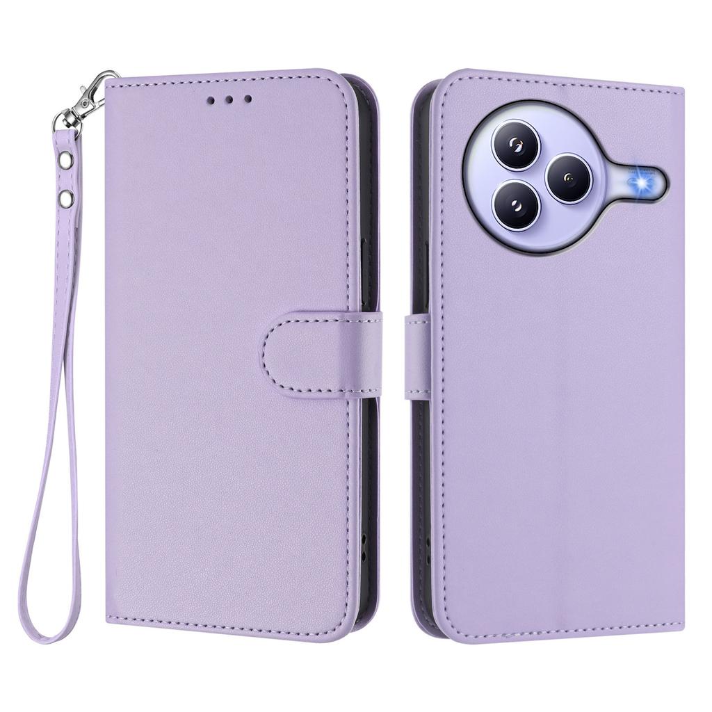 For Xiaomi Civi 5 Pro 5G Leather Case Wallet Stand Phone Cover with Wrist Strap