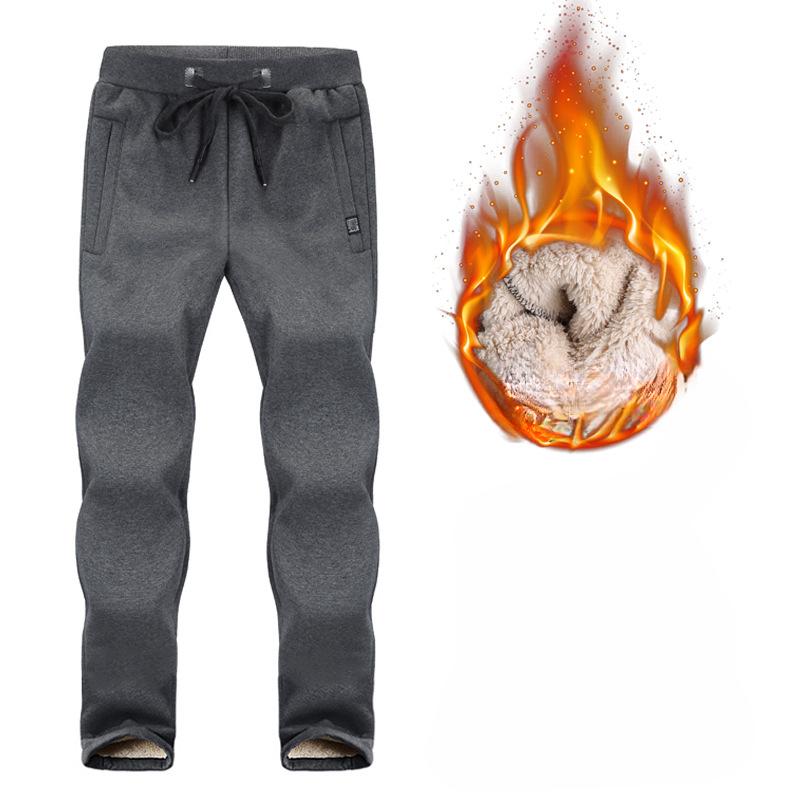 

Зимние спортивные брюки для мужских маленьких ног, плюс бархатные утолщенные брюки из овечьей шерсти, теплые брюки, облегающие ноги, мужские повседневные брюки 8XL