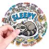 Funny Emoji Raccoon Stickers 50 Non-Repeating Fun Personalized Decorative Stickers Hand Account Materials Waterproof Stickers