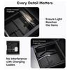 Heenvn Console Armrest Storage Box For Tesla Model Y Juniper Model 3 Highland 2024-2026 ABS Silicone Watercup Mat Accessories