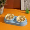 Futternapf für Haustiere, erhöhter Einzel-/Doppelnapf für Hunde, auslaufsicher, rutschfest, Futterspender für Katzen, Futter- und Wassernapf für Hunde, Katzen, Kätzchen