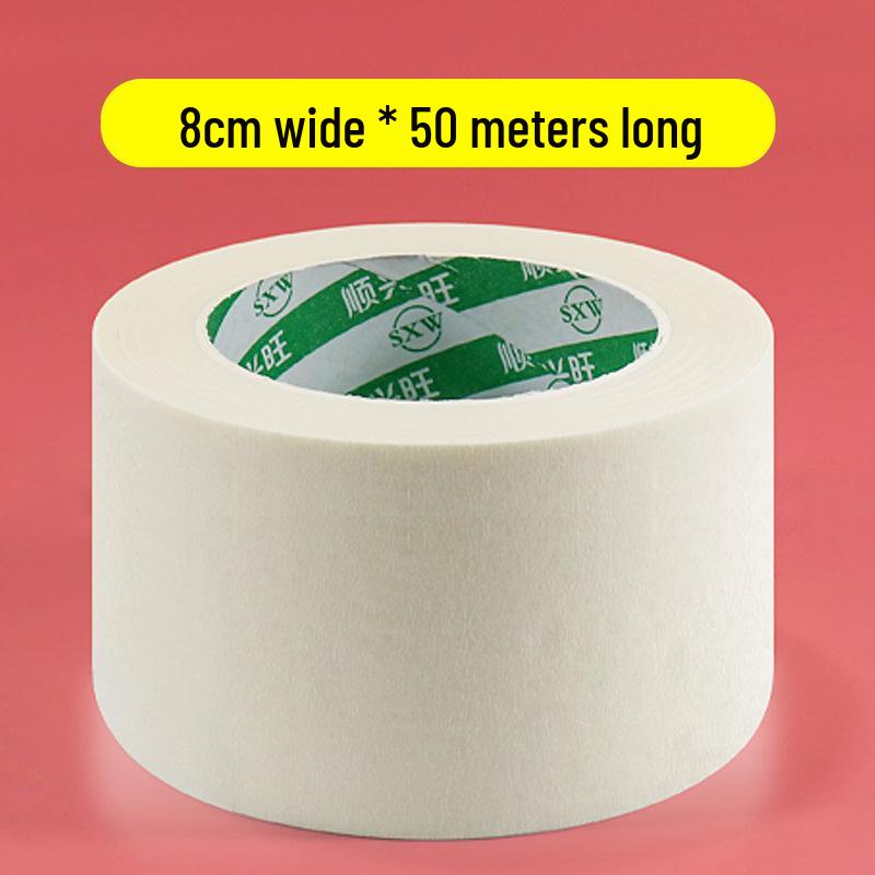 Writable Crepe Paper Tape: No-residue, Hand-tearable, Traceless Adhesive Ideal for Art Students, Spray Painting, Color Separation, and Decoration.
