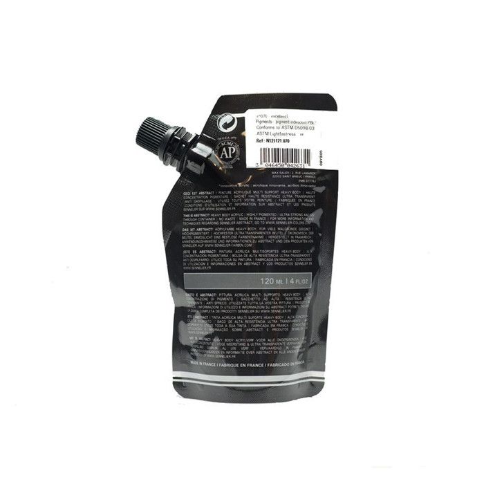 Peinture acrylique en sachet - Iridescent noir - 120ml - Sennelier