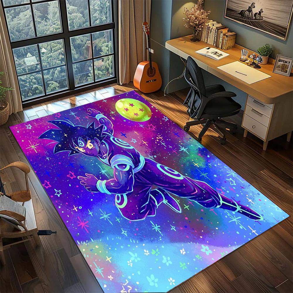 Dragon Ball Goku Rug Carpet for Gamer Bedroom Large Area Non Slip Washable Floor Mat Home Decor.-TING