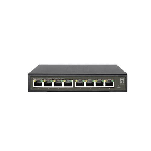 Commutateur réseau géré - LEVELONE - GES-2108P - 8 ports RJ-45 - PoE - QoS