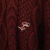 Lafayette Short Sleeve Knit L Bordeaux Series Logo Embroidery Men's Used