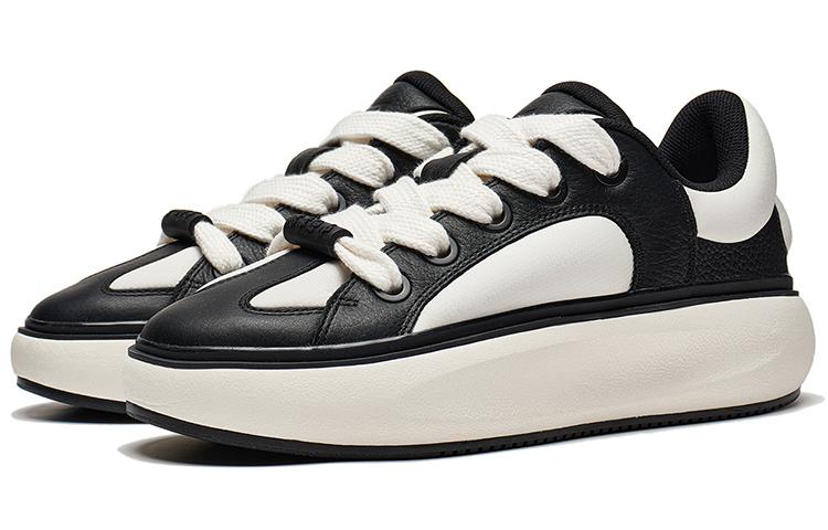 Li Ning Yun You C4D Niedrige Freizeitschuhe Damen Schwarz Weiß AZGT090-2