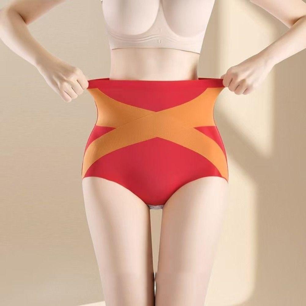 High Waist Waist Trainer Panties Cross Belt Slimming Shapewear Simple Underwear for Women Female