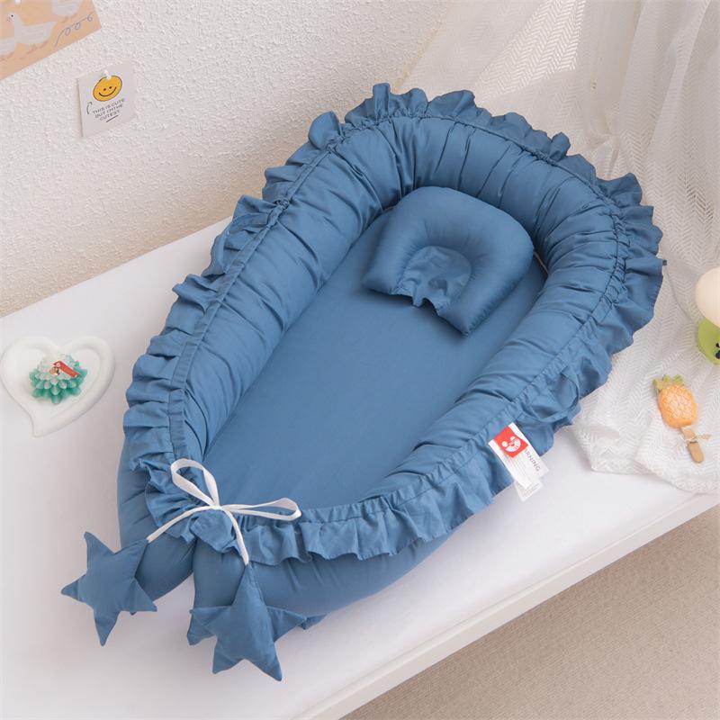 Foldable Portable Crib Bionic Baby Bed - Washable & Compressible for Newborns