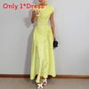 Elegant Summer Dress For Women With High Waist Pure Polyester Fabric For Casual Wear