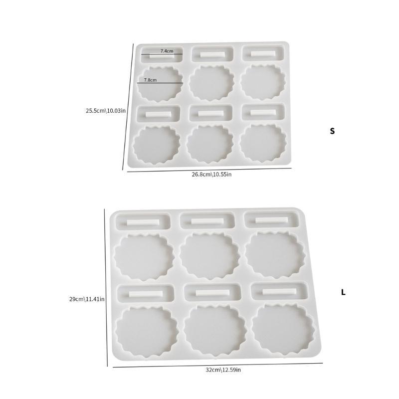 DIY Crystal Epoxy Resin Mold Mirror Jewelry Ornaments Flower Photo Frame Silicone Mold Home Desktop Decoration