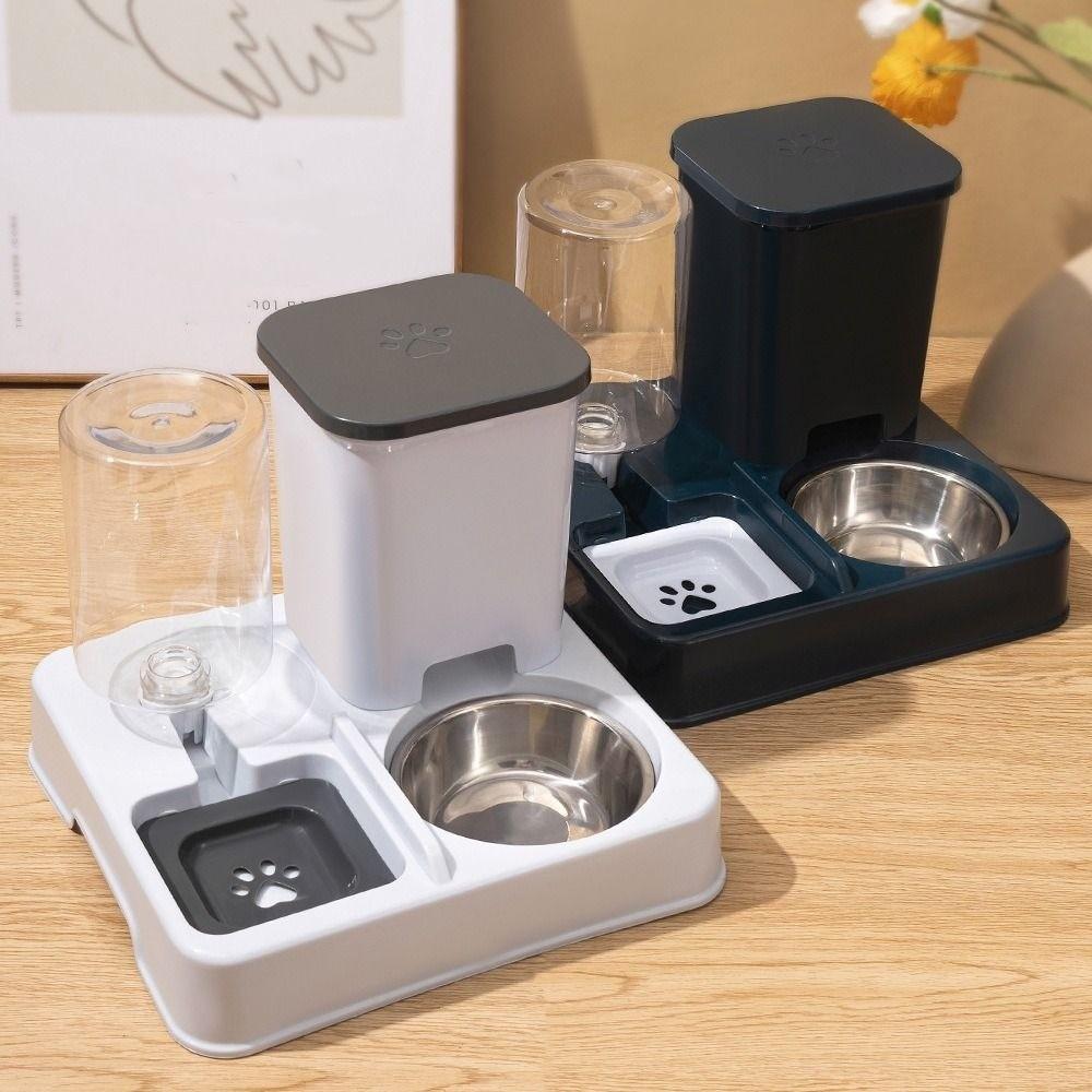 Large Capacity 500ML Water Dispenser 2 in 1 Cat Dog Water Dispenser Feeder Automatic Pet Feeder