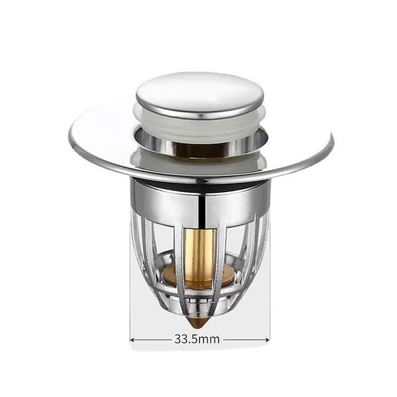 Spring Core Deodorizing Basin Leak Plug with Copper Core - Universal Bathroom Wash Basin Accessory