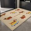 Cute Cartoon Dog Skateboard Welcome Home Door Mat Carpet Rug for Entryway Indoor Home Decoration Floor Mat with Animal Pattern