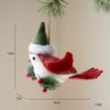 Soft Plush Christmas Tree Hanging Decor Lifelike Fireplace Bird Charm Wreath Bird Pendant  Festive