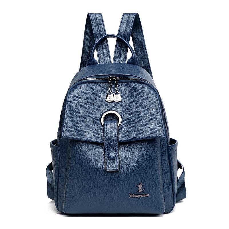 Schoolbag100% first-layer cowhide leather backpack women's tide soft leather Korean version large-capacity travel backpack unisex bag