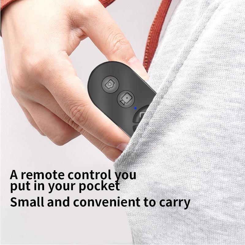 Upgraded Bluetooth Remote: Video Likes, Page Turning, Photography, Self-Timer, Rechargeable, Mobile Compatible