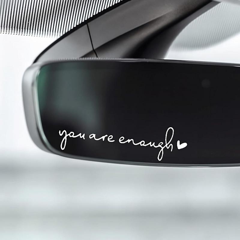 Hello Beautiful Car Rearview Mirror Sticker - Decorative Women's Accessory
