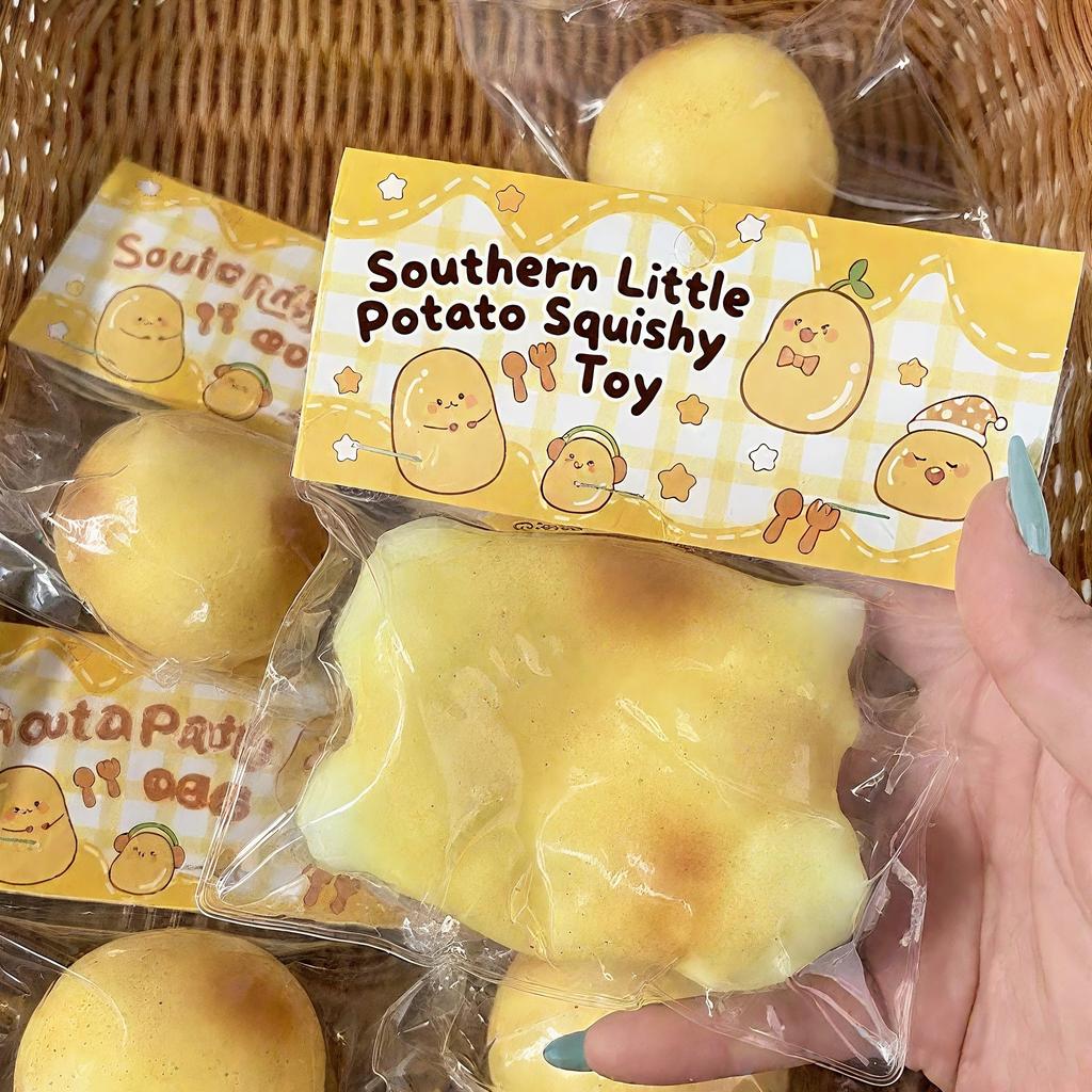Squishy Food Potato Squeeze Stress Ball Fun Food Squishy Toy Fluid Sensory Slow Rising Fidget Toys Anti-Stress Squishies Gift