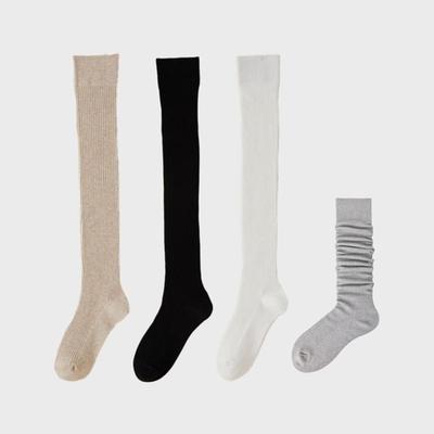 TSH Ribbed Knee-High Socks 4 Colors