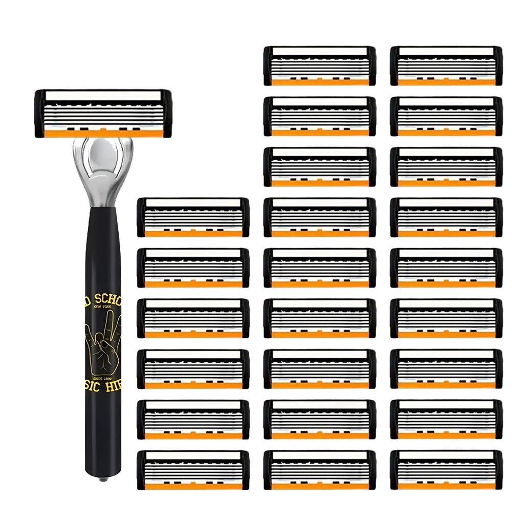 Pattern Razor Classic 6 Layer Safety Razor for Mens Shaving&Womens Hair Removal Shaving Blades Manual Shaver