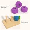 Beads Matching Stacking Toy Preschool Learning Color Recognition Rainbow Rings Game Boys Girls Educational Color Sorting Sequencing Toy